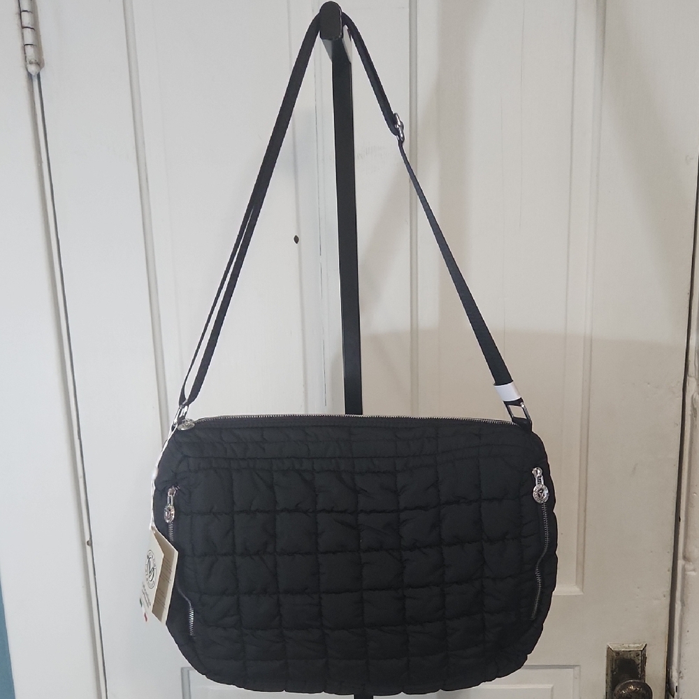 Valentino Orlandi Black Quilted Crossbody Bag